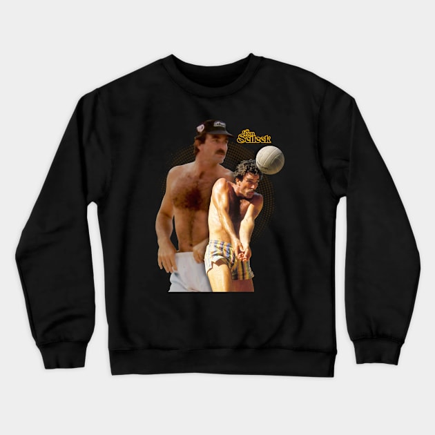 tom selleck volleyball Crewneck Sweatshirt by sepatubau77